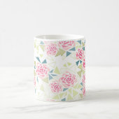 Abstrakte Dreiecke Rose Mosaikdruck Kaffeetasse (Mittel)