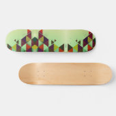 Abstrakte Dreiecke-Skateboard Skateboard (Horizontal)
