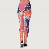 Abstrakte Dreiecke: Vintager geometrischer Hinterg Leggings (Rückseite)