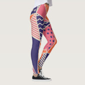 Abstrakte Dreiecke: Vintager geometrischer Hinterg Leggings (Rechts)
