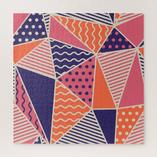 Abstrakte Dreiecke: Vintager geometrischer Hinterg Puzzle (Vertikal)