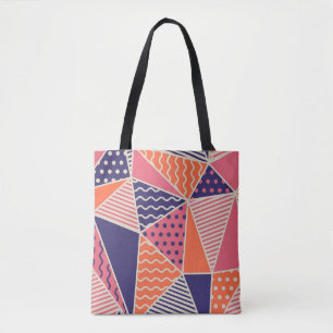 Abstrakte Dreiecke: Vintager geometrischer Hinterg Tasche