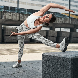 Abstrakte Dreieckslinien Capri Leggings