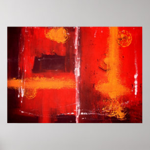 Abstrakte Druckausdruckspulpster, rot Poster