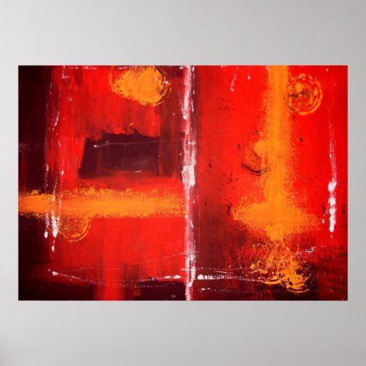 Abstrakte Druckausdruckspulpster, rot Poster (Vorne)