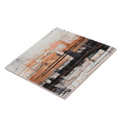 Abstrakte Druckfarbe für Schwarz, Weiß und Kupfer Fliese (Seite)