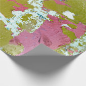 Abstrakte Druckfarben Geschenkpapier (Ecke)