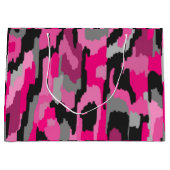 Abstrakte Druckfarben in Rosa und Schwarz  Große Geschenktüte (Vorderseite)