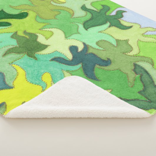 Abstrakte Dschungeldecke Sherpadecke (3/4)