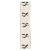 Abstrakte Dual-Face-Eleganz Kurzer Tischläufer (Vorderseite)