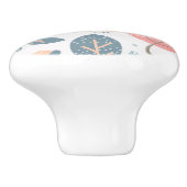 Abstrakte, duftende blaue Korallen Mit Monogramm D Keramikknauf (Seitenansicht)