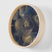 Abstrakte dunkelblaue Flüssig-Kunstmalerei Uhr (Winkel)