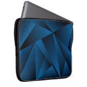 Abstrakte dunkelblaue Polygonformen Textur Laptopschutzhülle (Vorne Rechts)