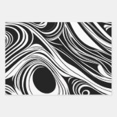 Abstrakte, dunkelblaue und graue Wirbel Geschenkpapier Set (Vorderseite 3)