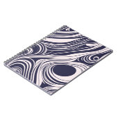 Abstrakte, dunkelblaue und graue Wirbel Notizblock (Linke Seite)