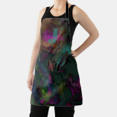 Abstrakte dunkelfarbene flüssige Farbe Name und Mo Schürze (InSitu)