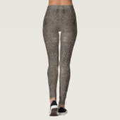 Abstrakte dunkelgraue Proben Leggings (Rückseite)