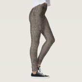 Abstrakte dunkelgraue Proben Leggings (Rechts)