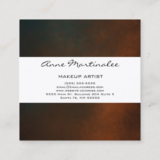 Abstrakte Dunkelgrunge Quadratische Visitenkarte (Rückseite)