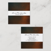Abstrakte Dunkelgrunge Quadratische Visitenkarte (Vorne/Hinten)