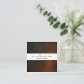 Abstrakte Dunkelgrunge Quadratische Visitenkarte (Stehend Vorderseite)