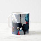 Abstrakte Dunkelheit Kaffeetasse (Vorderseite Links)
