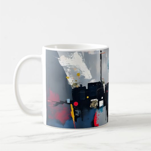 Abstrakte Dunkelheit Kaffeetasse (Links)