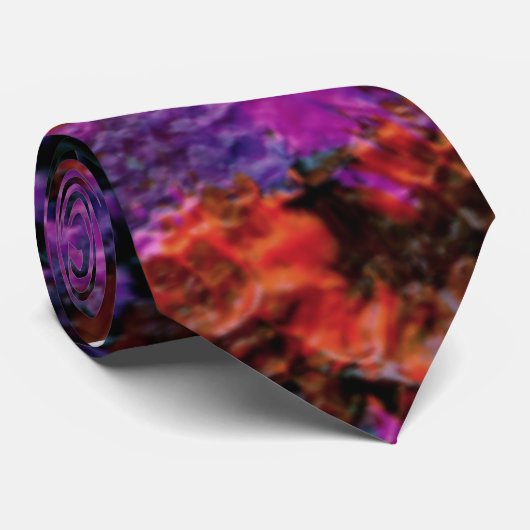 Abstrakte dunkle Farben Krawatte (Gerollt)