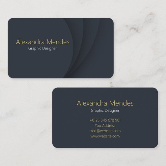Abstrakte dunkle Form - Visitenkarte (Vorne/Hinten)