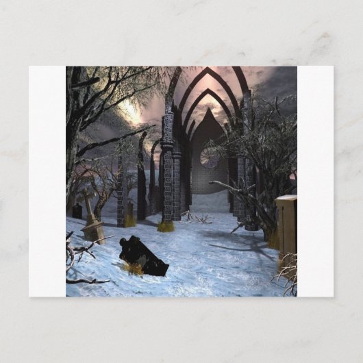 Abstrakte Dunkle Künste in der Stadt Postkarte (Vorderseite)