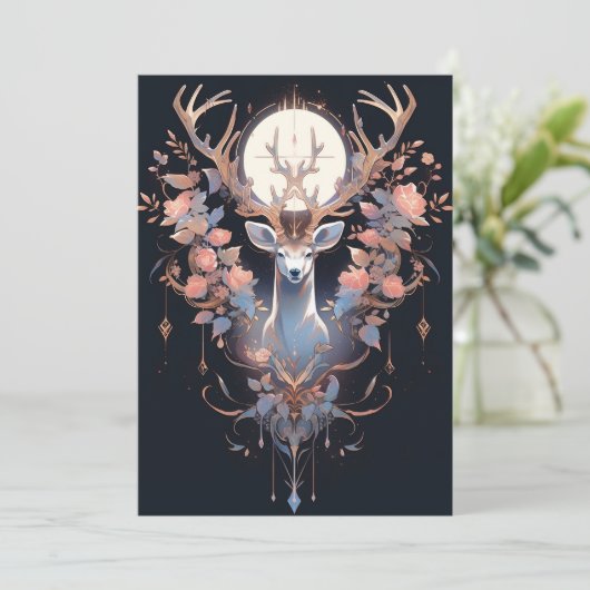 Abstrakte Dunkle Weihnachtskarten Feiertagskarte (Stehend Vorderseite)