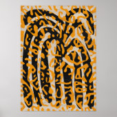 Abstrakte duotone Formen des Mitteljahrhunderts Poster (Vorne)