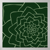 Abstrakte, durchsichtige dunkelgrüne Printmedien Poster (Vorne)