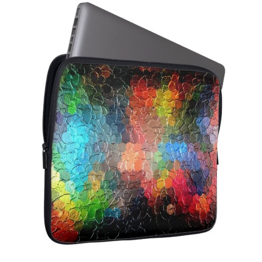 Abstrakte dynamische Farben der Malerei-| Laptopschutzhülle (Vorne Rechts)