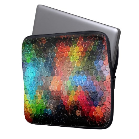 Abstrakte dynamische Farben der Malerei-| Laptopschutzhülle (Vorderseite Links)