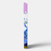 Abstrakte, dynamische Fluid Art in blau + Lila Case-Mate iPhone Hülle (Rückseite / Links)