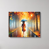 Abstrakte, dynamische Herbstbesuche Herbstlaub Rai Leinwanddruck (Vorderseite)