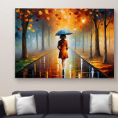 Abstrakte, dynamische Herbstbesuche Herbstlaub Rai Leinwanddruck