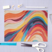 Abstrakte, dynamische Regenbogenstreifen Seidenpapier (Handwerk)