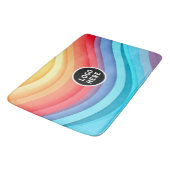Abstrakte dynamische Regenbogenwälder | Logo hinzu Badematte (Schrägansicht)