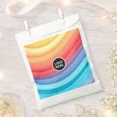 Abstrakte dynamische Regenbogenwälder | Logo hinzu Geschenktütchen (Ausgeschnitten)