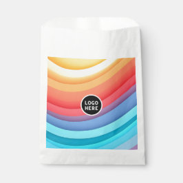 Abstrakte dynamische Regenbogenwälder | Logo hinzu Geschenktütchen