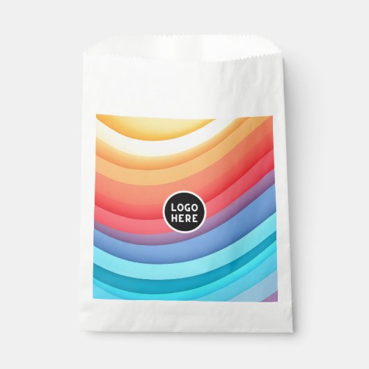 Abstrakte dynamische Regenbogenwälder | Logo hinzu Geschenktütchen (Vorderseite)