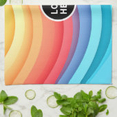 Abstrakte dynamische Regenbogenwälder | Logo hinzu Geschirrtuch (Gefaltet)
