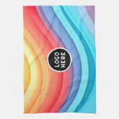 Abstrakte dynamische Regenbogenwälder | Logo hinzu Geschirrtuch (Vertikal)
