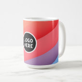 Abstrakte dynamische Regenbogenwälder | Logo hinzu Kaffeetasse (VorderseiteRechts)