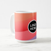 Abstrakte dynamische Regenbogenwälder | Logo hinzu Kaffeetasse (Vorderseite Links)