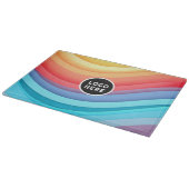 Abstrakte dynamische Regenbogenwälder | Logo hinzu Schneidebrett (Ecke)