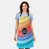 Abstrakte dynamische Regenbogenwälder | Logo hinzu Schürze (Getragen)