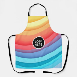 Abstrakte dynamische Regenbogenwälder | Logo hinzu Schürze